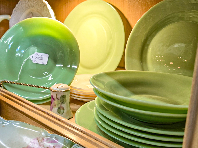 a set of jadite dishes